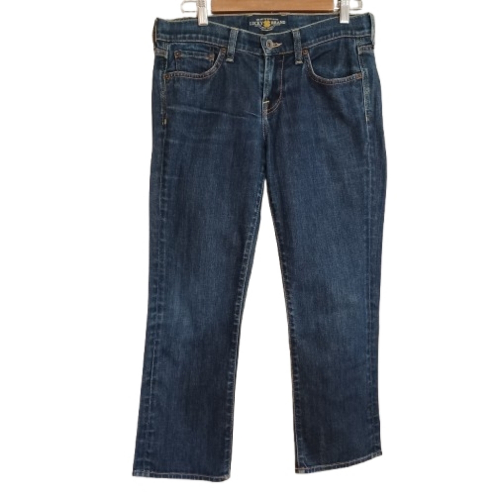 LUCKY BRAND SWEET N STRAIGHT Stylish Medium Dark Wash Denim Blue Jeans Size 6/28